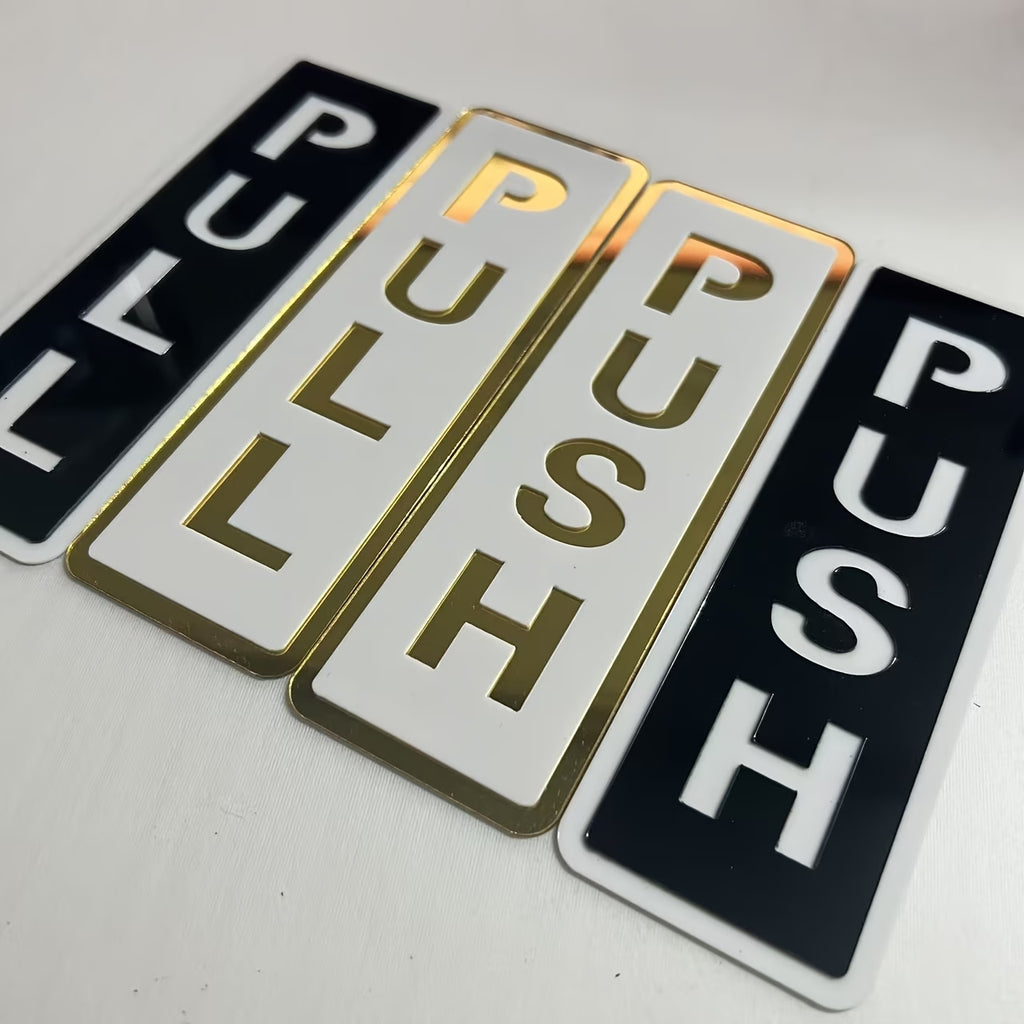 Modern Push Pull Door Sign