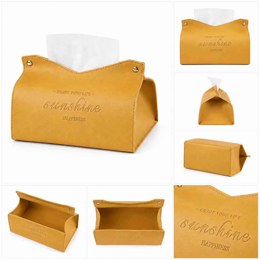 Nordic PU Leather Tissue Box Holder