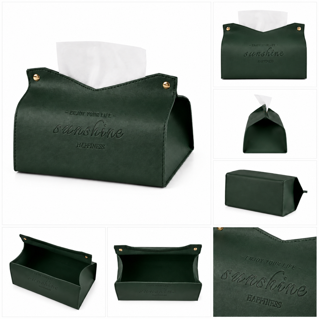 Nordic PU Leather Tissue Box Holder