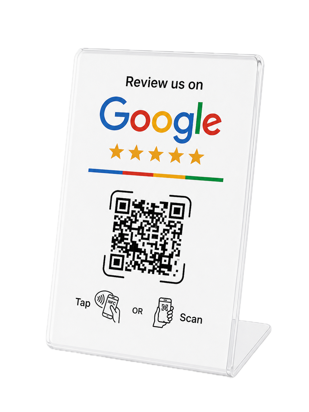 Contactless Google Review Stand – NFC & QR Code Feedback